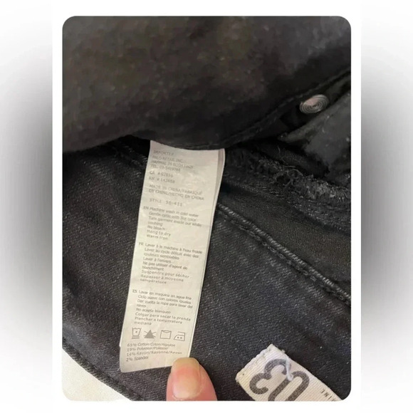 Refuge Push Up Black Denim Skinny High Waisted Jeans Size 03 - Picture 8 of 9